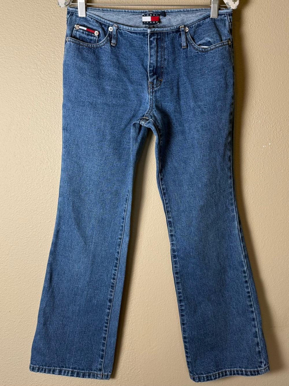Vintage Tommy Hilfiger Bootcut Jeans Sz 7 Medium Wash Mid Rise 90s Y2K
